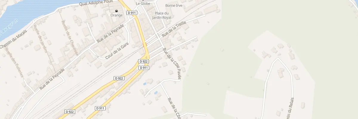 Plan du 13 Rue de la Côte Pavée à Villefranche-de-Rouergue