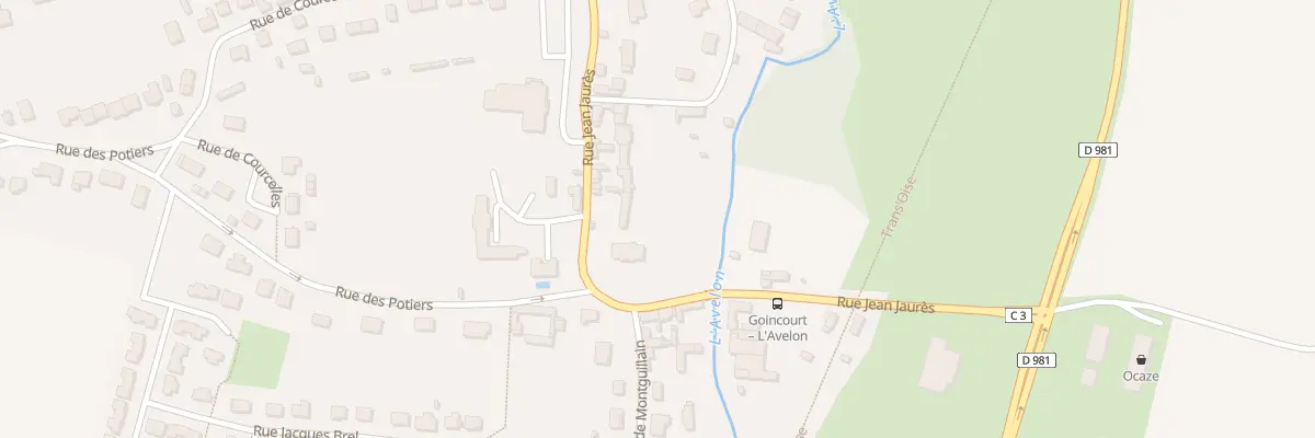 Plan du 33 Rue Jean Jaurès à Goincourt
