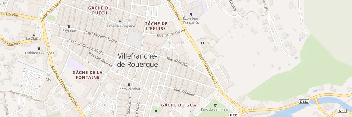 Plan du 21 Rue Belle Isle à Villefranche-de-Rouergue