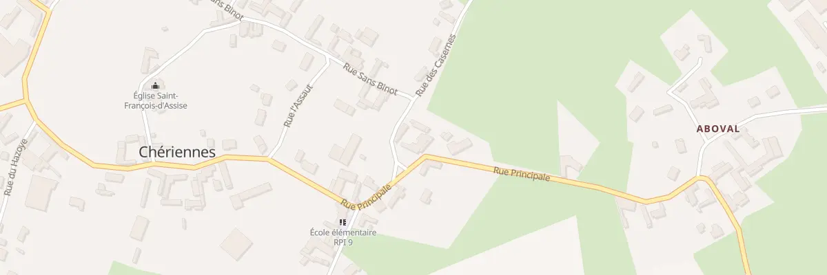 Plan du 2 Rue des Casernes à Chériennes
