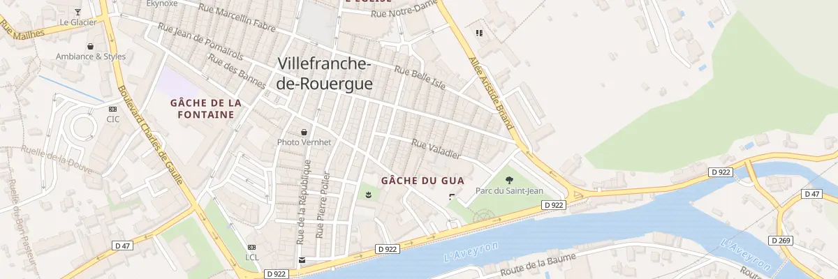 Plan du 7 Rue des Pénitents Bleus à Villefranche-de-Rouergue