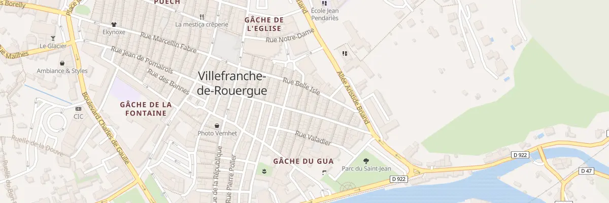 Plan du 6 Rue Dubruel à Villefranche-de-Rouergue