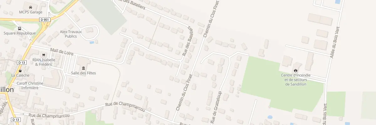 Plan du 34 Rue des Bateliers à Sandillon
