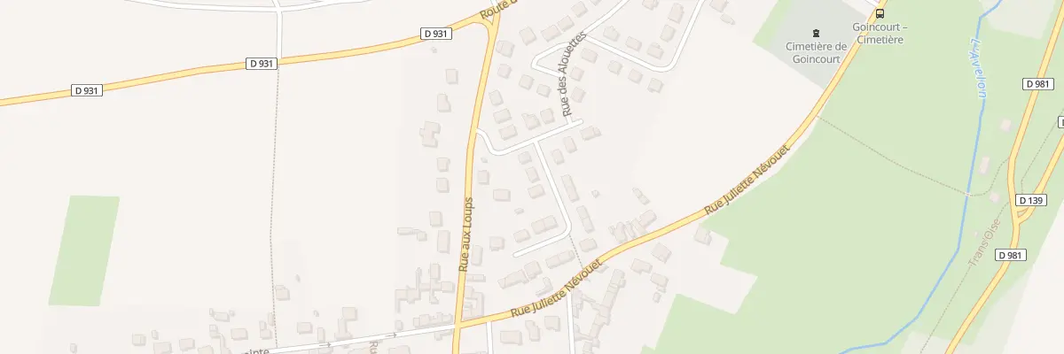 Plan du 4 Rue Molière à Goincourt