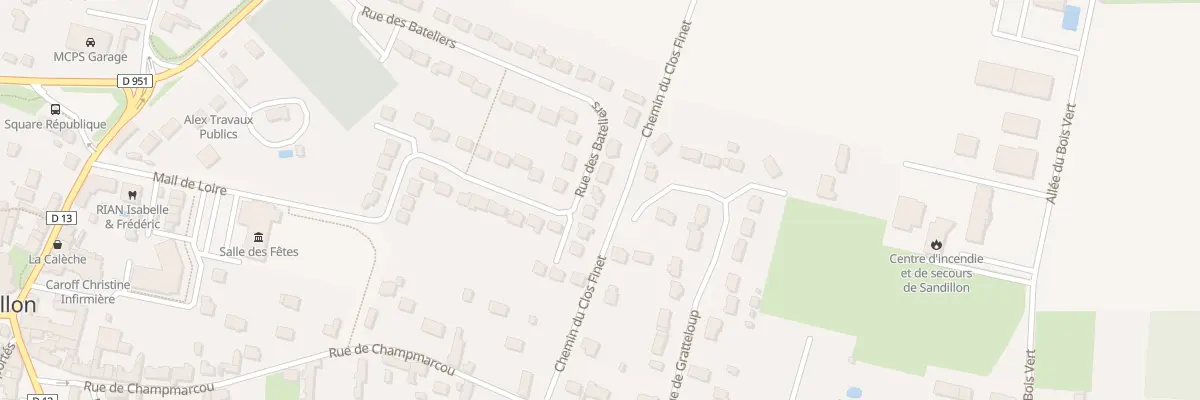Plan du 36 Rue des Bateliers à Sandillon