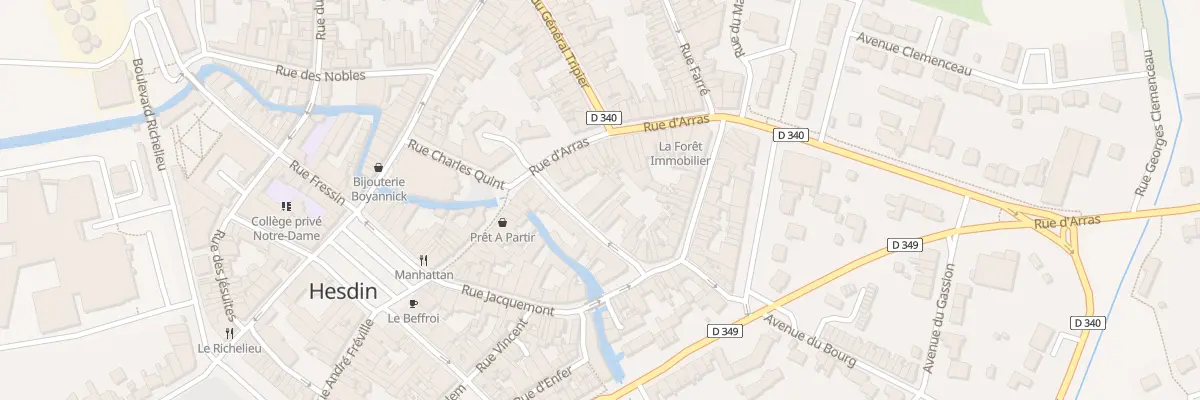 Plan du 10 Rue de l’Arsenal à Hesdin-la-Forêt