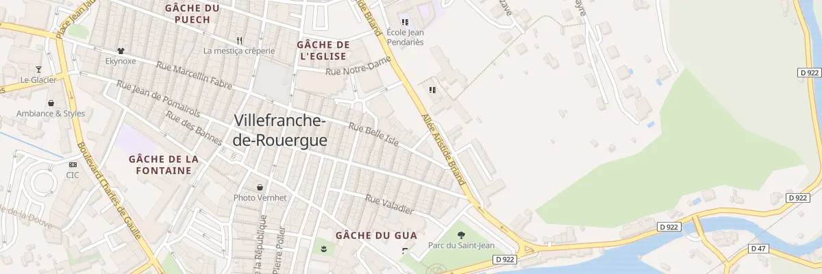 Plan du 29 Rue Belle Isle à Villefranche-de-Rouergue