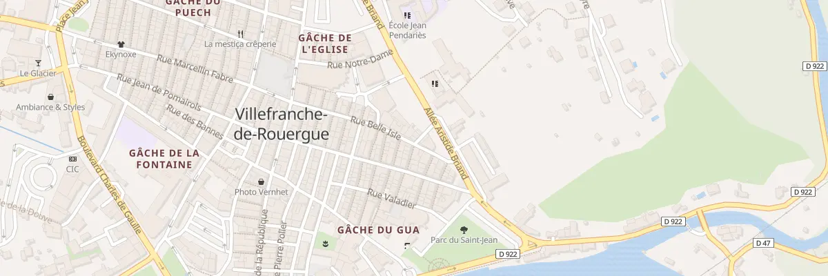Plan du 31 Rue Belle Isle à Villefranche-de-Rouergue
