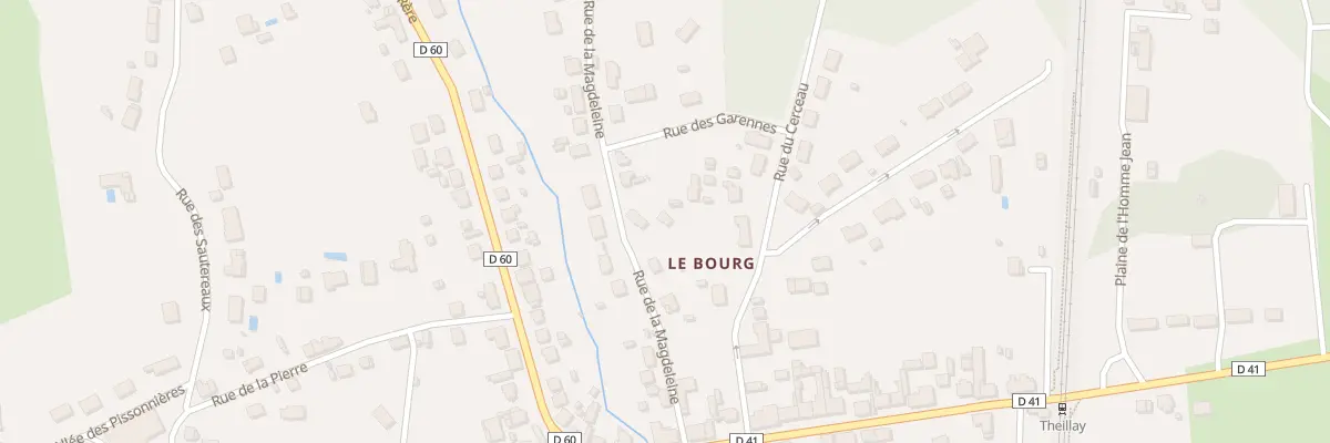 Plan du 8 Rue de la Magdeleine à Theillay