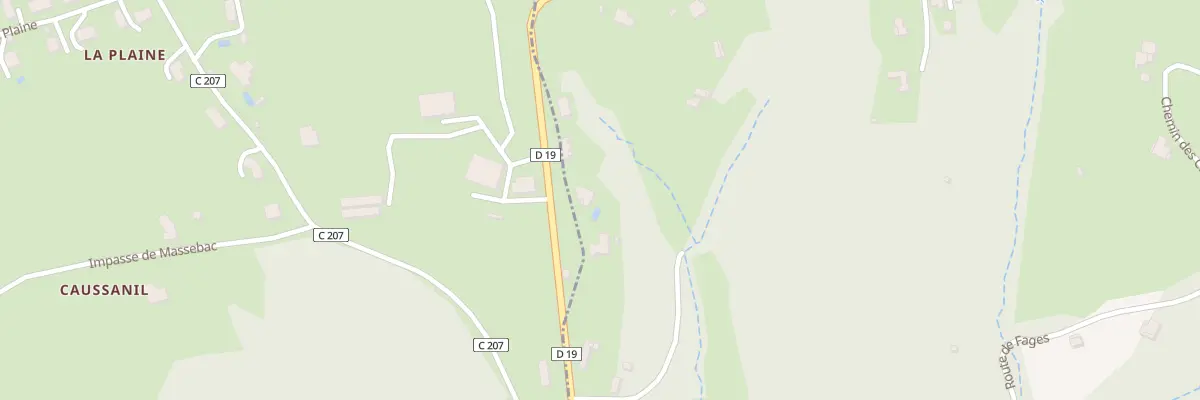 Plan du 1040 Rte de Rouqueyroux à Planioles