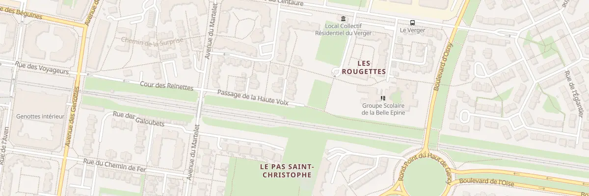 Plan du 2 Pas des Framboises à Cergy