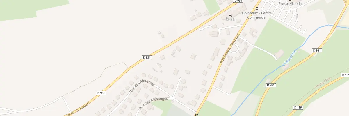 Plan du 7 Rte de Rouen à Goincourt