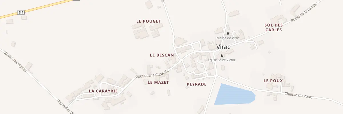 Plan du 7 Rte du Pouget à Virac