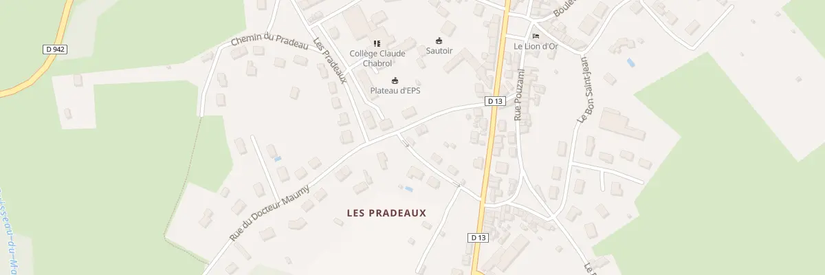 Plan du 3 Rue du Docteur Maumy à Ahun