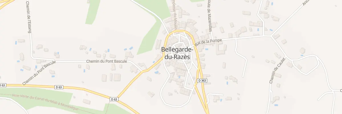 Plan de la Rue de la Vierge à Bellegarde-du-Razès