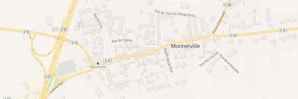 Plan du 1 Rue de l’Eglise à Monnerville