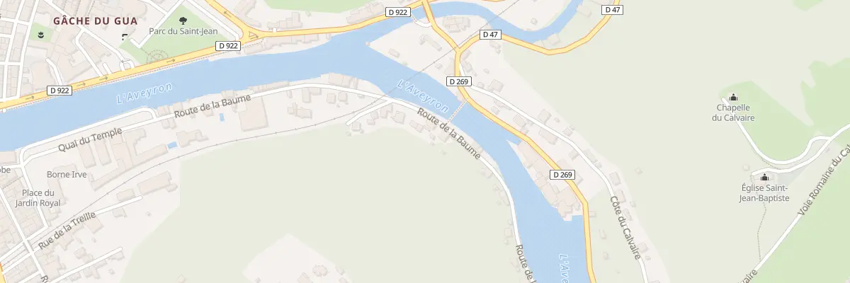Plan du 34 Rte de la Baume à Villefranche-de-Rouergue