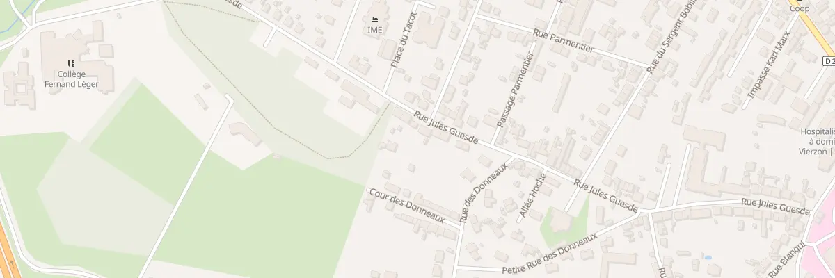 Plan du 38 Rue Jules Guesde à Vierzon