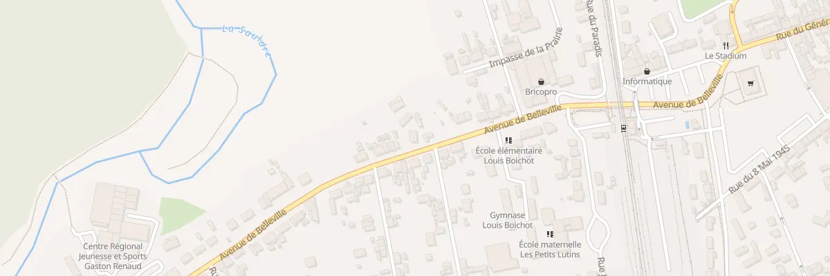 Plan du 40 Av de Belleville à Salbris
