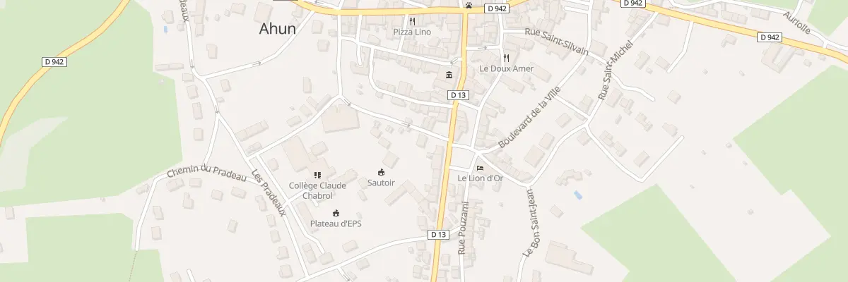 Plan du 24 Rte de Limoges à Ahun
