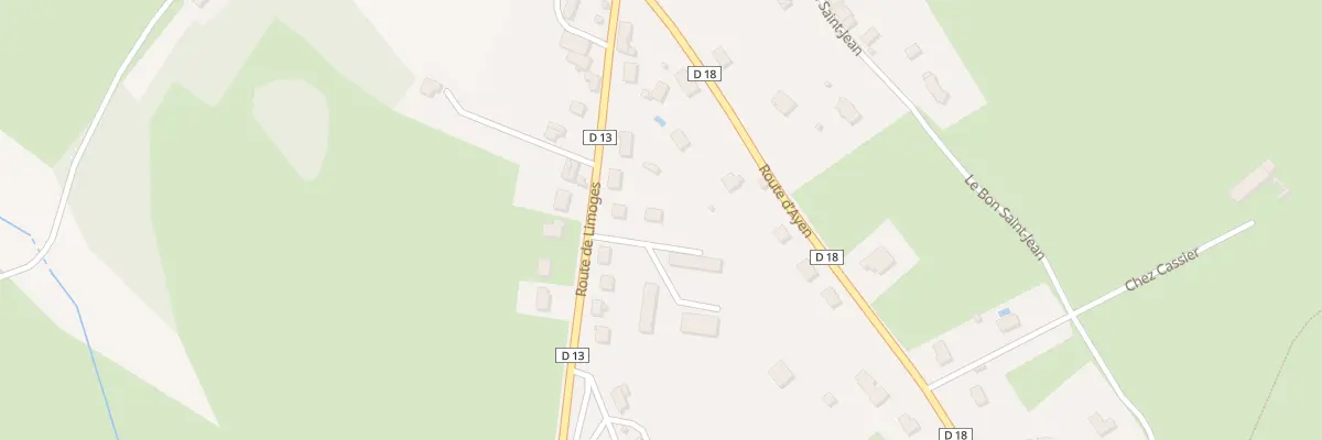 Plan du 77 Rte de Limoges à Ahun