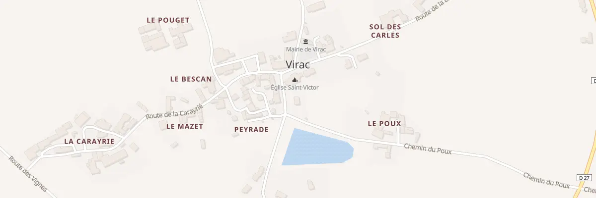 Plan du 65 Rte du Lac à Virac