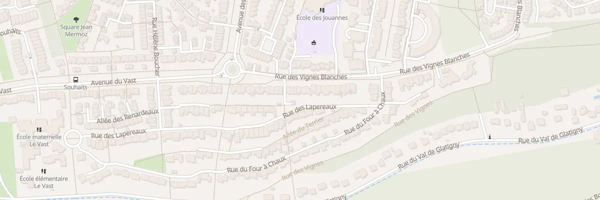 Plan du 105 Rue des Vignes Blanches à Jouy-le-Moutier
