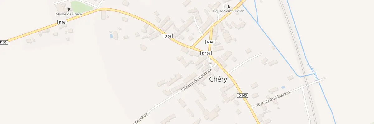 Plan du 9 Rte de Vatan à Chéry