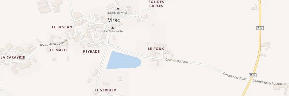 Plan du 5115 Le Poux à Virac