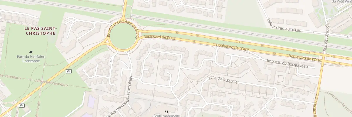 Plan du 1 Rue de la Pierre Perdue à Cergy