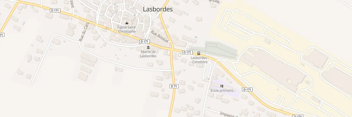 Plan du 1 Rue Caves Vieilles à Lasbordes