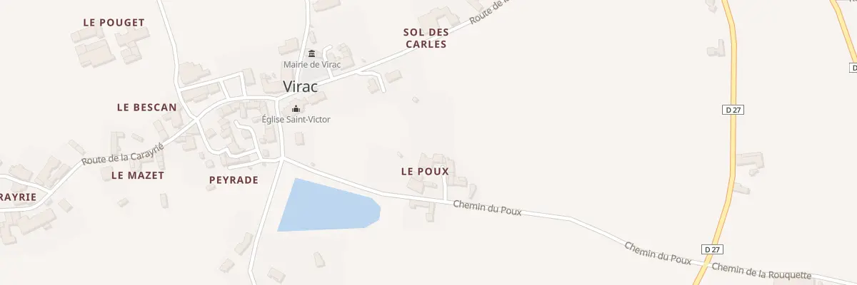 Plan du 5019 Le Poux à Virac