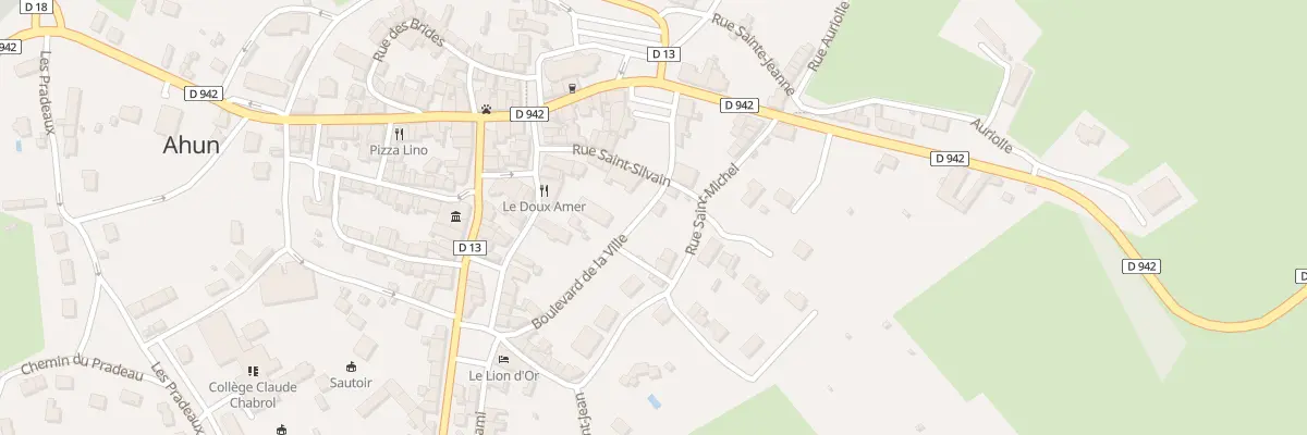 Plan du 32 Bd de la Ville à Ahun