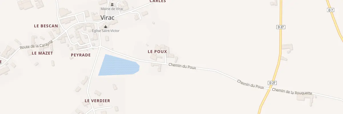 Plan du 5092 Le Poux à Virac