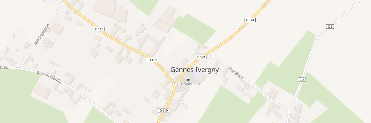 Plan du 1 Rue de l’Eglise à Gennes-Ivergny