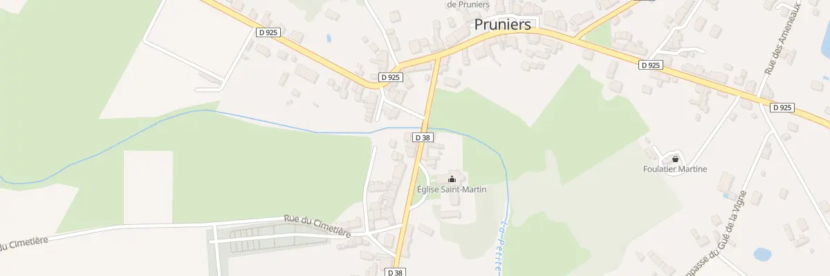 Plan du 2 Rte de la Berthenoux à Pruniers
