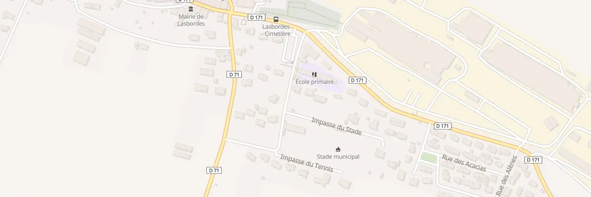 Plan du 5 Rue des Ecoles à Lasbordes