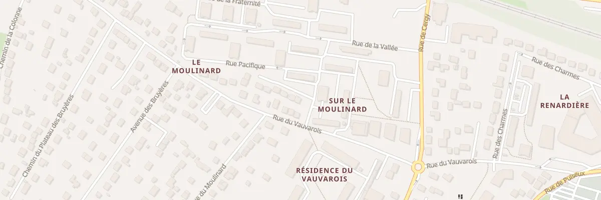 Plan du 2 All des Hirondelles à Osny