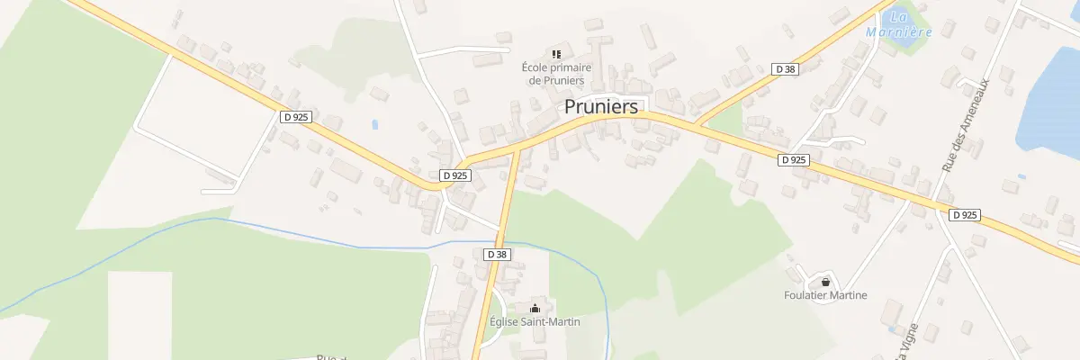 Plan du 3 Rte de la Berthenoux à Pruniers