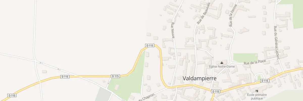 Plan du 75 Rue du Général de Gaulle à Valdampierre