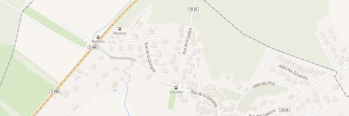 Plan du 7 Rue de la Justice à Forges-les-Bains