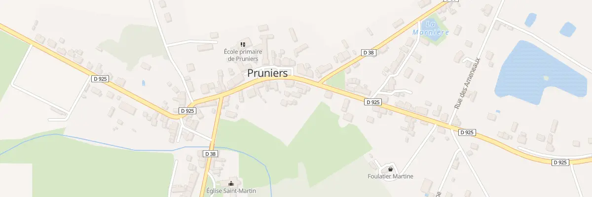 Plan du 2 Rte de Lignières à Pruniers