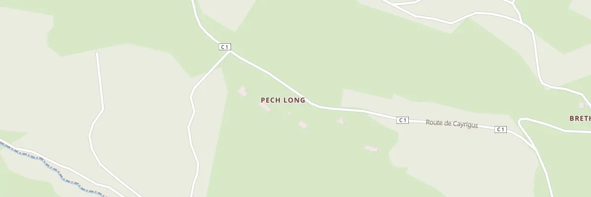 Plan du 5534F Pech Long à Viazac