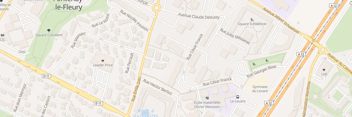 Plan du 1 Rue César Franck à Fontenay-le-Fleury