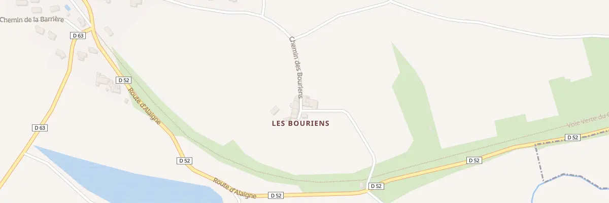 Plan du 88 Les Bouriens à Bellegarde-du-Razès