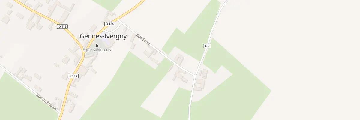 Plan du 1 Rue Bizet à Gennes-Ivergny