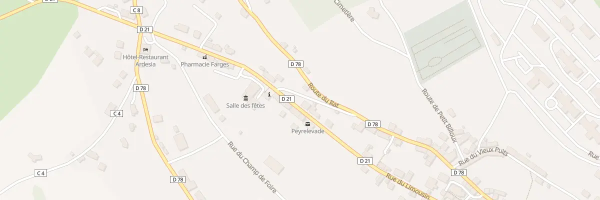 Plan du 30 Rue du Limousin à Peyrelevade