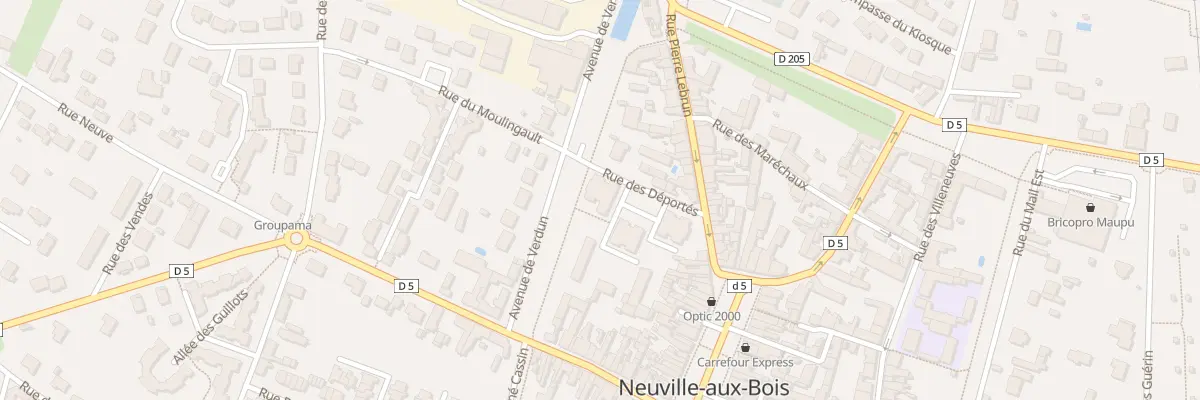 Plan du 2 Rue des Déportés à Neuville-aux-Bois