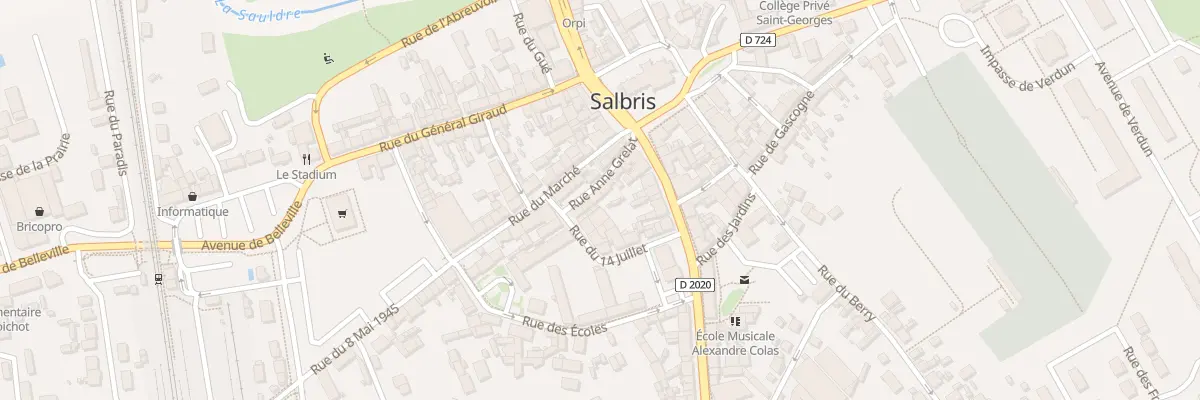 Plan du 9 Rue Anne Grelat à Salbris