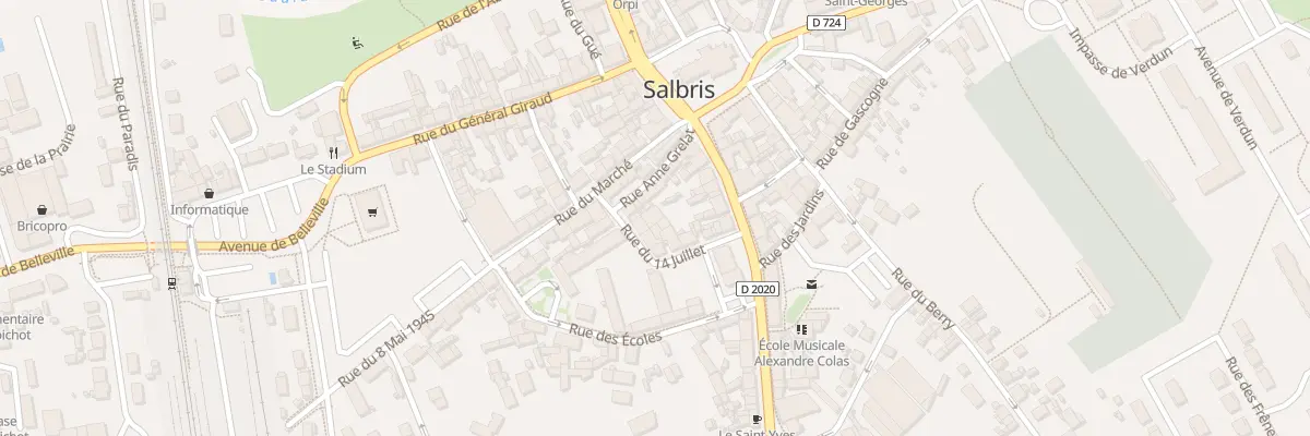 Plan du 16 Rue du 14 Juillet à Salbris